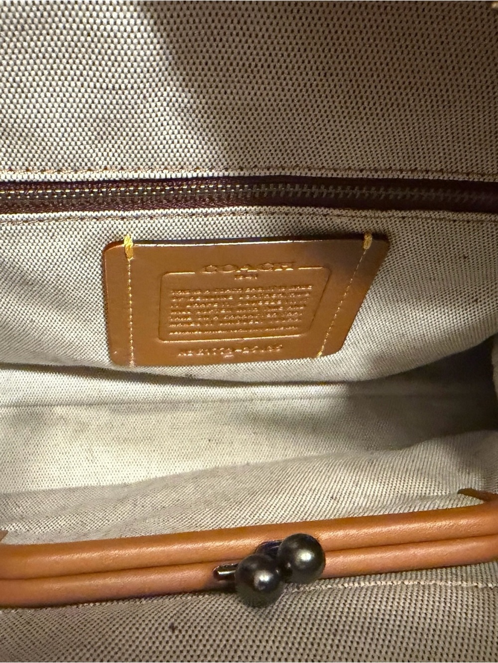 Rare 1941 Coach Rogue 31 W/Colorblock Quilting & Rivets Dusty Rose Multi - Picture 7 of 14